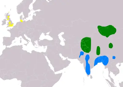 Oca indiana mappa dell'habitat