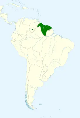 Амазон синьощокий карта середовища проживання