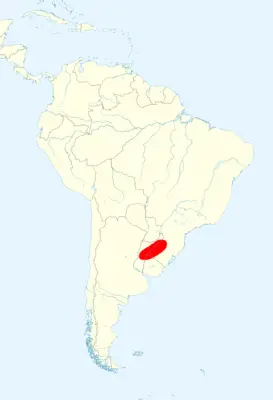 Glaucous macaw habitat map
