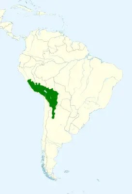 Andean flicker habitat map