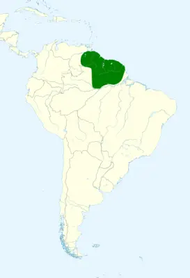 Cayenne jay habitat map