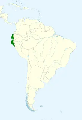 Pacific parrotlet habitat map