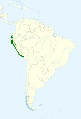 Long-tailed mockingbird habitat map