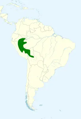 Rose-fronted parakeet habitat map