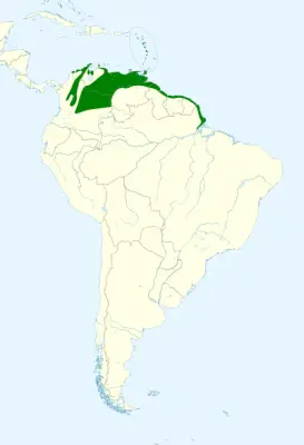 Carib grackle habitat map