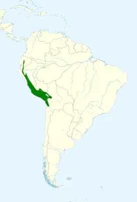 Chiguanco thrush habitat map