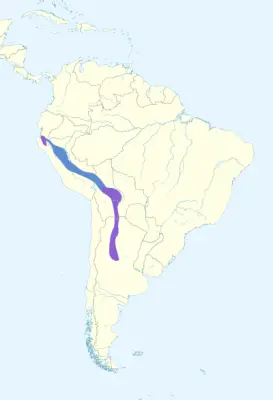 Andean slaty thrush habitat map