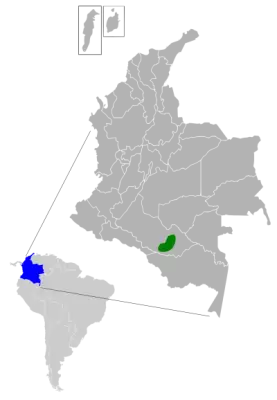 Chiribiquete emerald habitat map