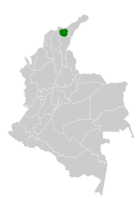 Santa Marta antpitta habitat map