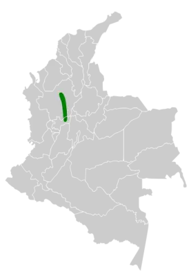 Antioquia bristle tyrant habitat map