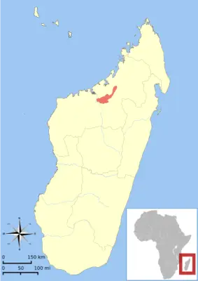 Golden-brown mouse lemur habitat map