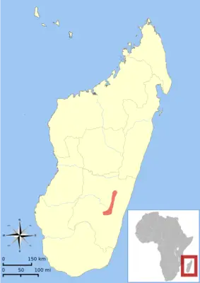 Milne-Edwards's sifaka habitat map