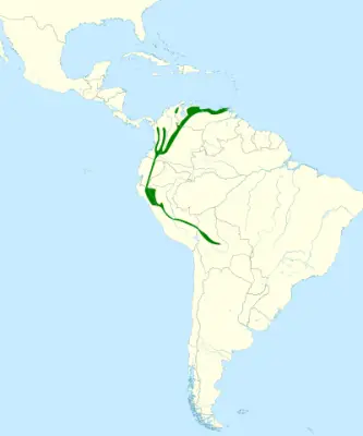Inca jay habitat map