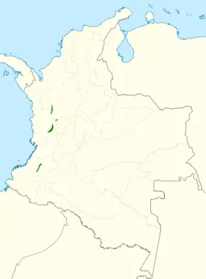 Munchique wood wren habitat map