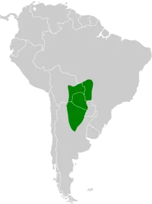 Chaco chachalaca habitat map