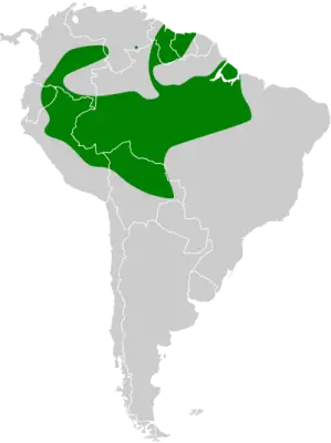 Red-capped cardinal habitat map