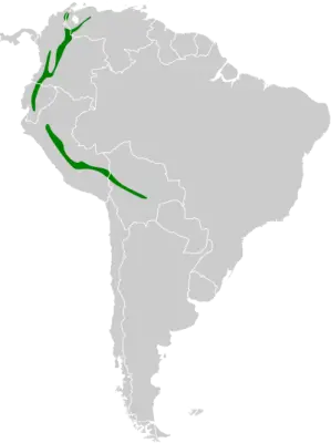 Andean guan habitat map