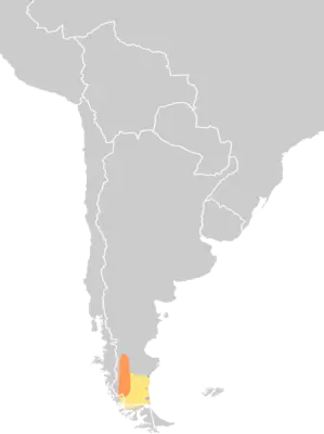 Hooded grebe habitat map