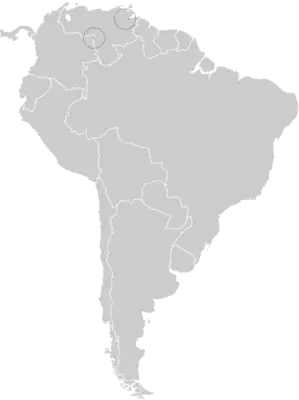 Río Orinoco spinetail habitat map