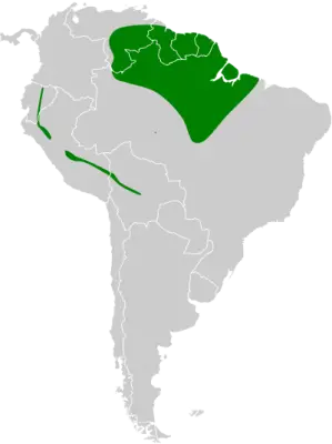 Spotted tanager habitat map