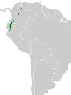 Agile tit-tyrant habitat map