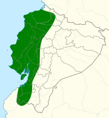 Ecuadorian thrush habitat map
