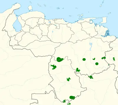 Pantepui thrush habitat map