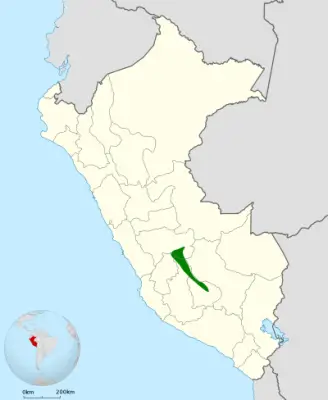 Ayacucho thistletail habitat map