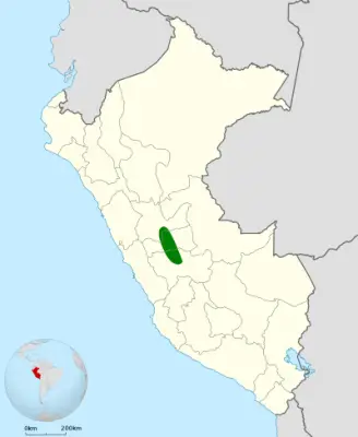 Oxapampa antpitta habitat map