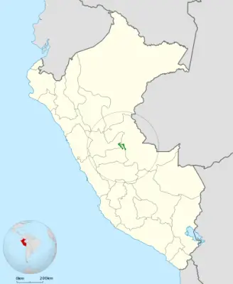 Sira curassow habitat map
