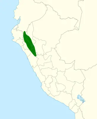 Marañón thrush habitat map