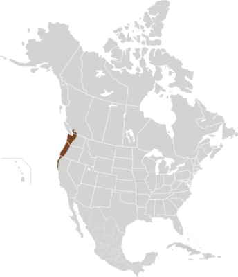 Pacific jumping mouse habitat map
