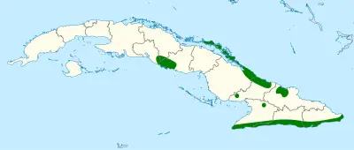 Cuban gnatcatcher habitat map