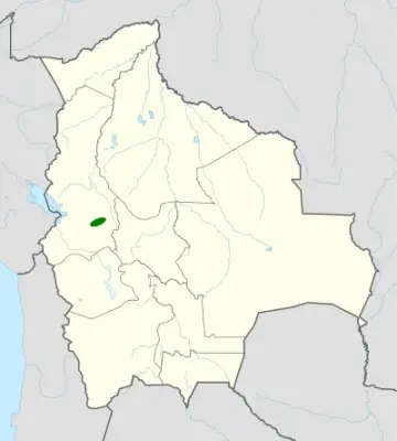Bolivian spinetail habitat map