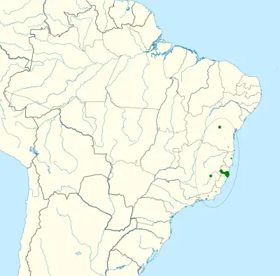 Ochre-marked parakeet habitat map