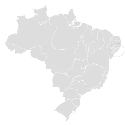 Alagoas curassow habitat map