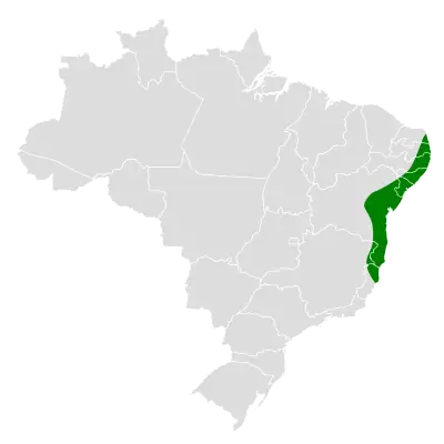 East Brazilian chachalaca habitat map