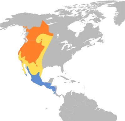 Western Tanager habitat map