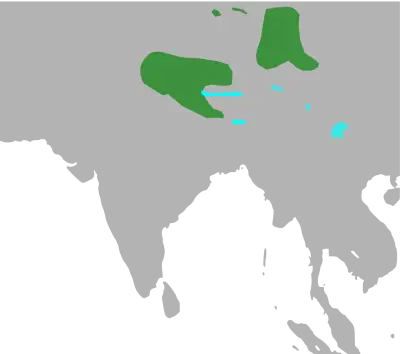 Black-necked crane habitat map