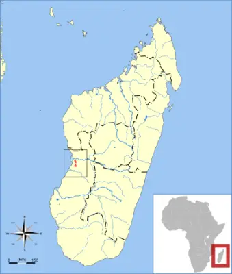 Malagasy giant rat habitat map
