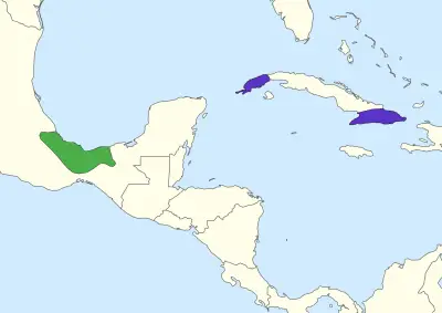 Mexican agouti habitat map