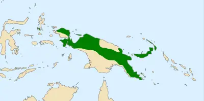 Papuan mountain pigeon habitat map