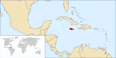 Jamaican red macaw habitat map