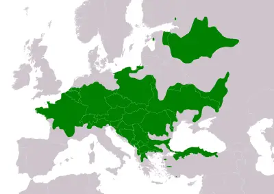 European pine vole habitat map