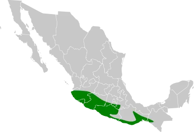 West Mexican chachalaca habitat map