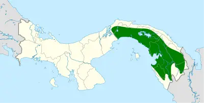 Panamanian tyrannulet habitat map