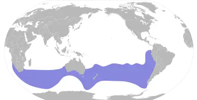 Альбатрос баунтійський карта середовища проживання