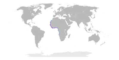 West African crested tern habitat map