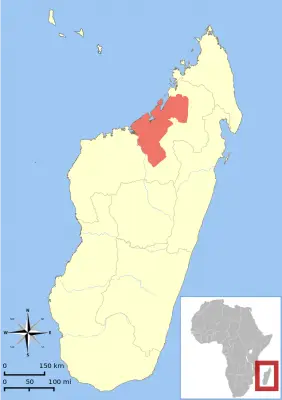 Coquerel's Sifaka habitat map