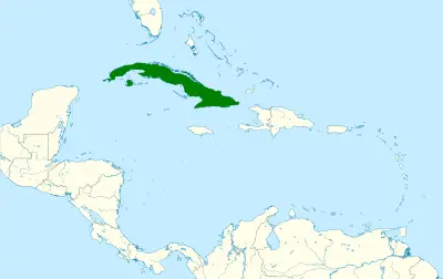 Cuban nightjar habitat map